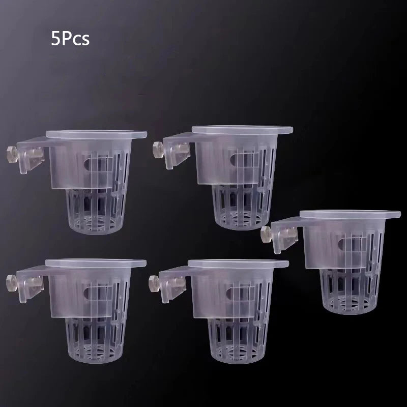 Aquarium Planting Basket Hydroponic Support Hangable Fish Tank Water Grass Cup Aquatic Plant Holder Wall Hanging Flower Pots New