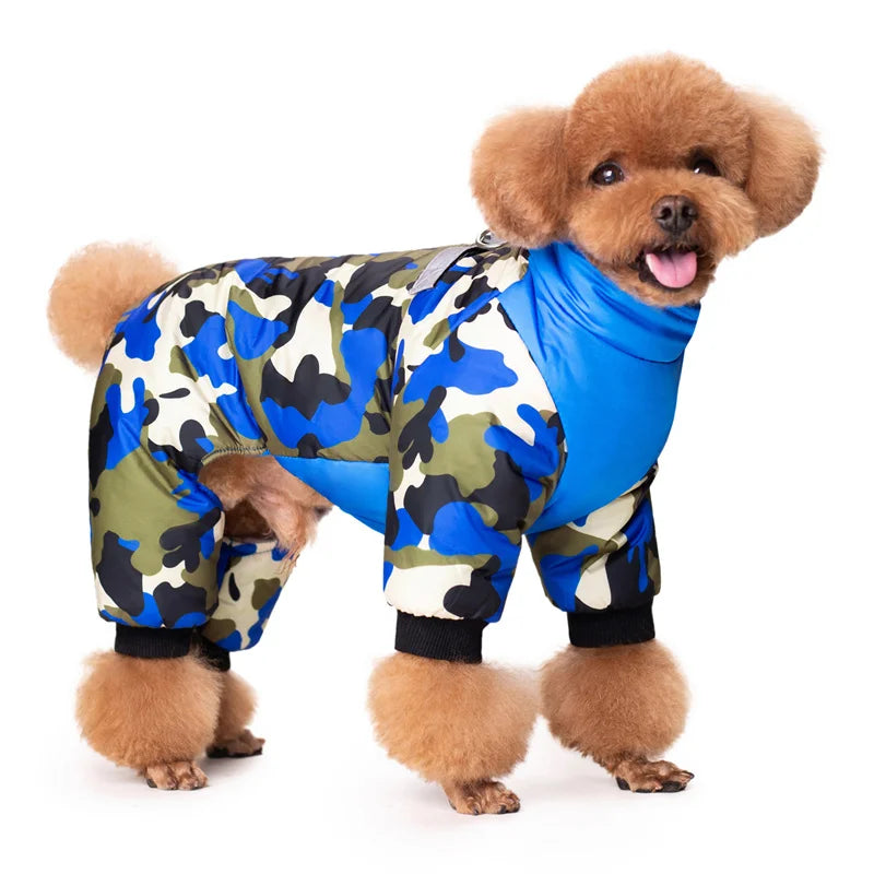 Camouflage Dog Jumpsuit Overalls for Small Medium Dogs Winter Padded Pet Rompers Waterproof Chihuahua Poodle mascotas Clothes