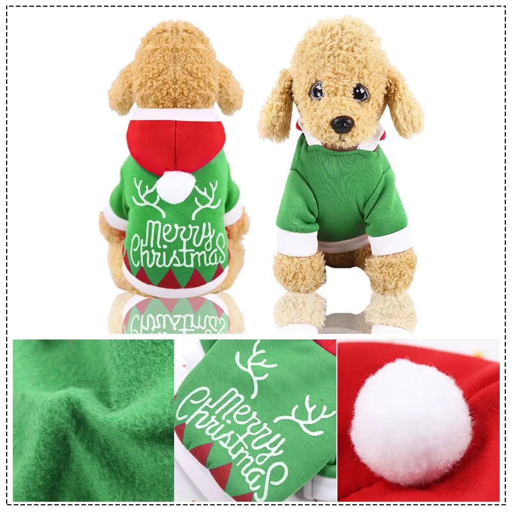 Christmas Pets Dressing Up Santa Funny Pet Clothes For Small Medium Large Dogs Winter Warm Dog Clothes Chihuahua Pug Yorkshire