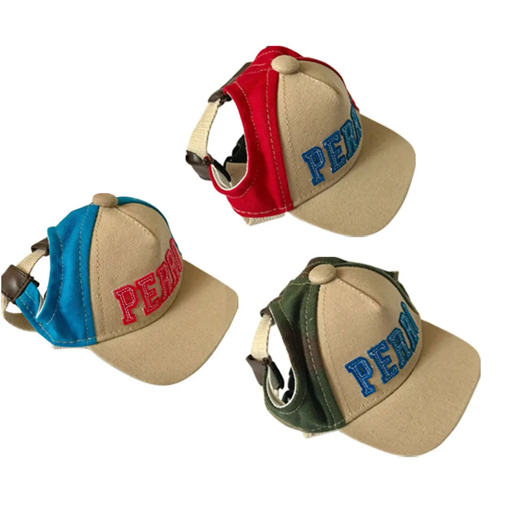 Pet Peaked Cap Dog Cute Alphabet Cap Small Dog Casual Hat Summer Outdoor Canvas Hat Chihuahua Yorkshire Pet Products Gorra Perro
