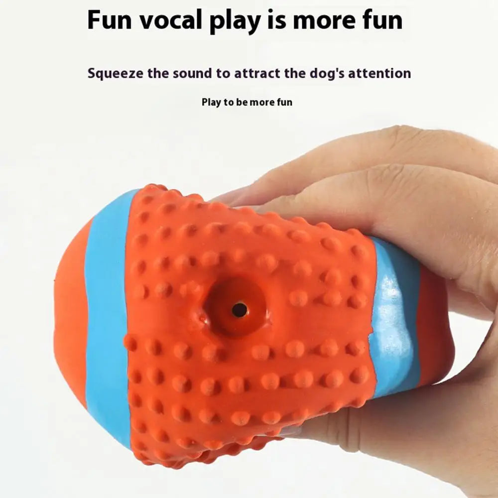 Squeaky Dog Ball Toys Tough Ball Pet Toys For Large Breed Interactive Big Dogs Chew Ball For Teething Cleaning  Dog Sound Toys