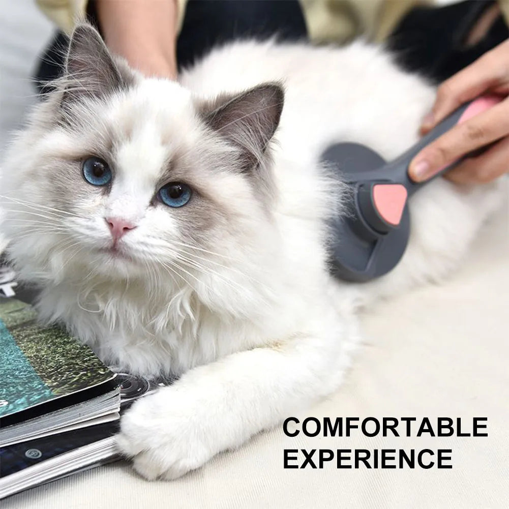Dog Cat Comb Automatic Hair Removal Brush Pet Hair Removal Grooming Comb Deshedding Tool for Dogs Cats Rabbits Cleaning Supplies