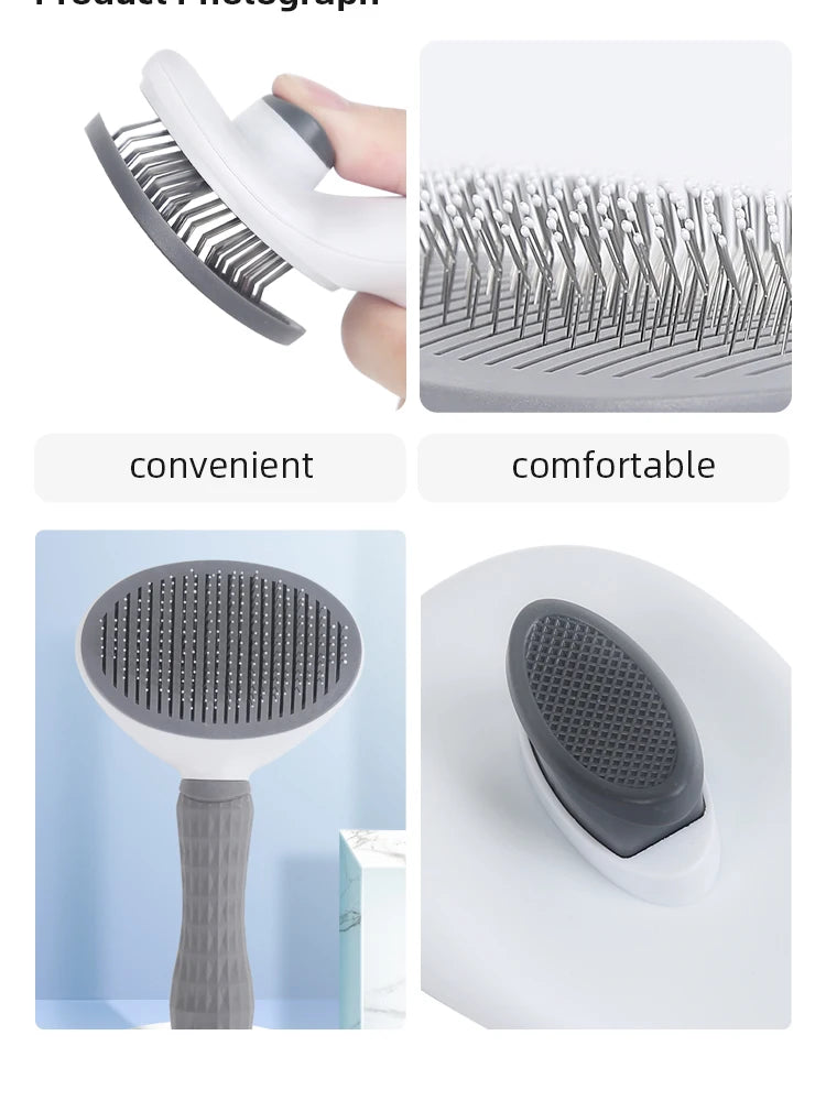 Pet Brush Cat/dog Comb Cleaning Pet Hair Remover Brush For Dogs Cats Grooming Tools Pets Dematting Comb