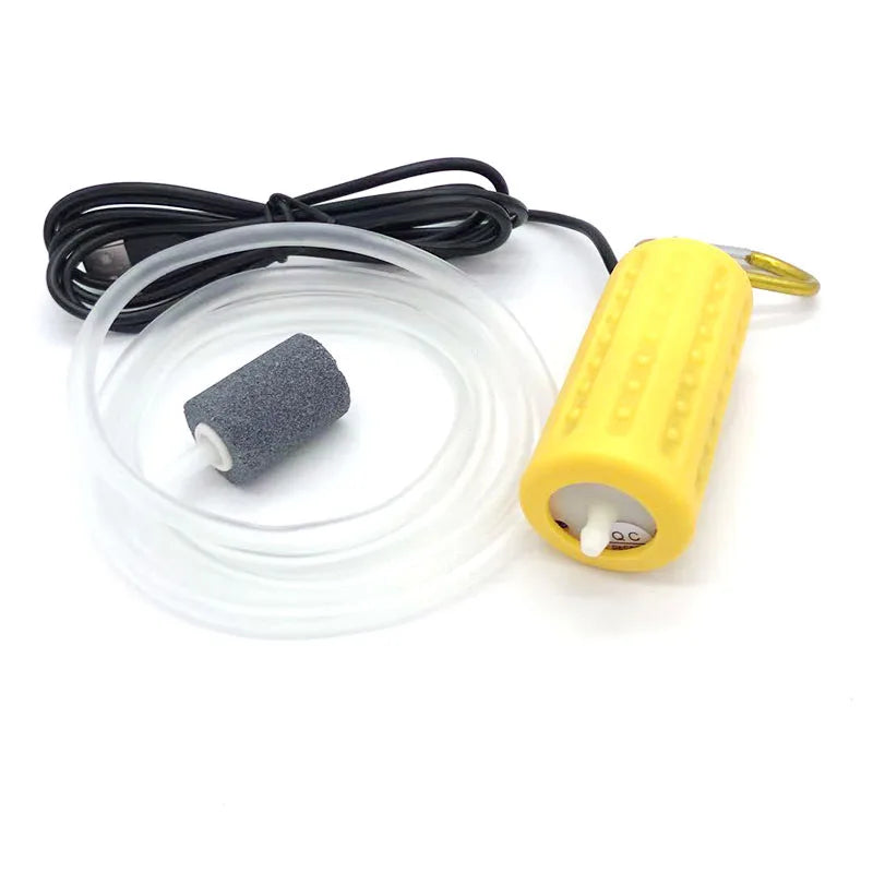 New Aquarium Mini USB Oxygen Air Pump With Stone Accessories Check Valve Mute Hose Energy Saving Supplies Fish Tank Accessories