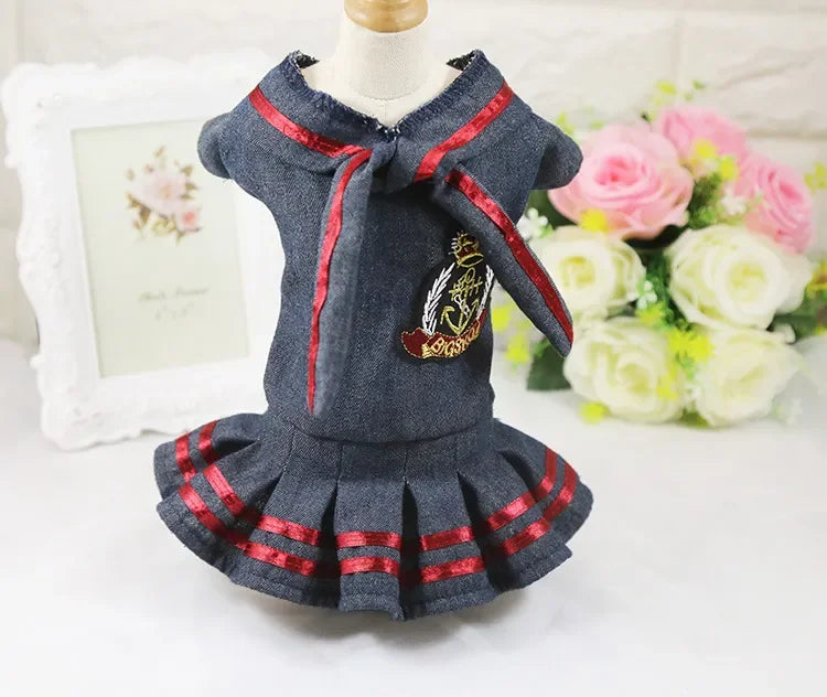 10PCS Pets Accessaries Dogs Cats Princess Flower Lace Dress For Pet Wedding Party Spring Summer small Teddy girl ropa para perro