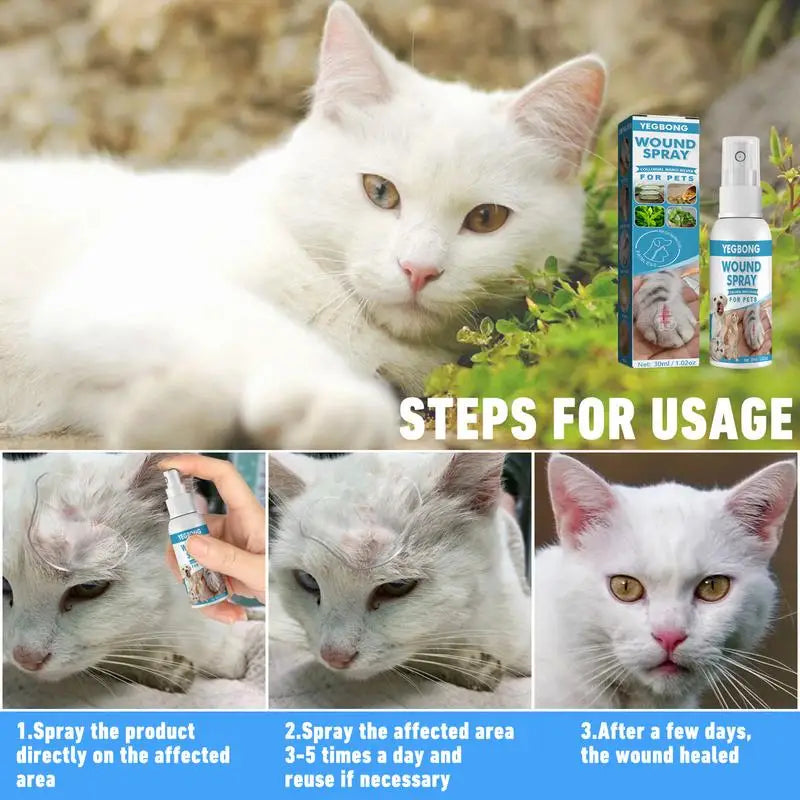 30ml Pets Anti-Itch Spray Pet Wound Spray Cats Dogs Skin Healthy Care Spray Pets Anti-Itch Treat Products For Sensitive Skin