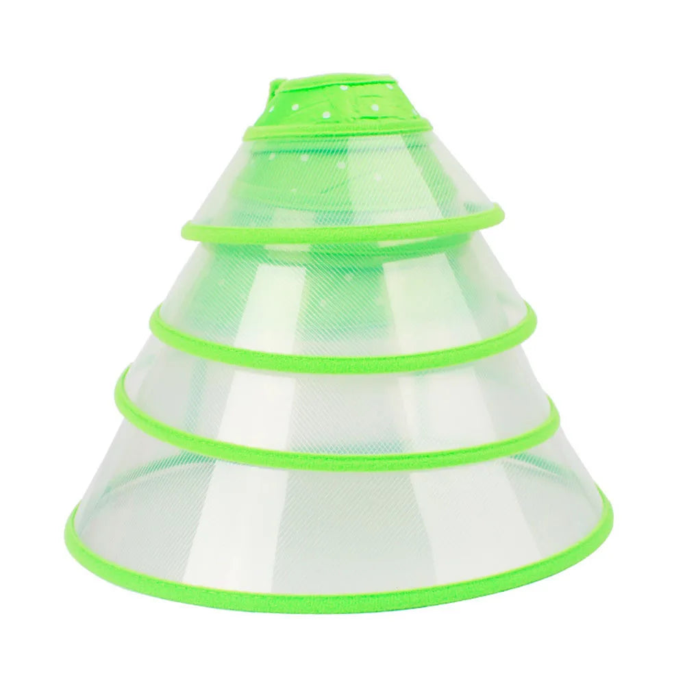 Pet Recovery Dog Cones Cat Cones After Surgery Adjustable Breathable Dog Cone Collar Soft Plastic Puppy Elizabethan E-Collar