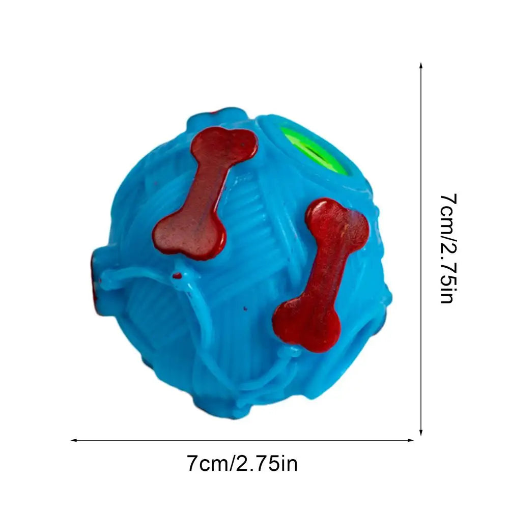 Treat Dispenser Toys For Dogs Interactive Puppy Squeaky Treat Dispenser Ball Dog Teeth-Grinding Toy Puppy Puzzle Slow Feeder