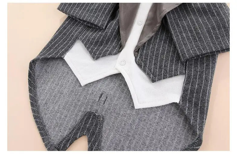 Dog Tuxedo Costume with Bow Tie, Pet Tuxedo Suit for Small Medium Dogs, Formal Party Wedding Shirt Clothes Cosplay Apparel