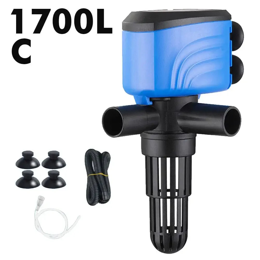 Fish Tank Submersible Pump Silent Oxygenation Filter Seal Water Epoxy Waterproof Circulation Pressure-resistant Three-in-on E1H6