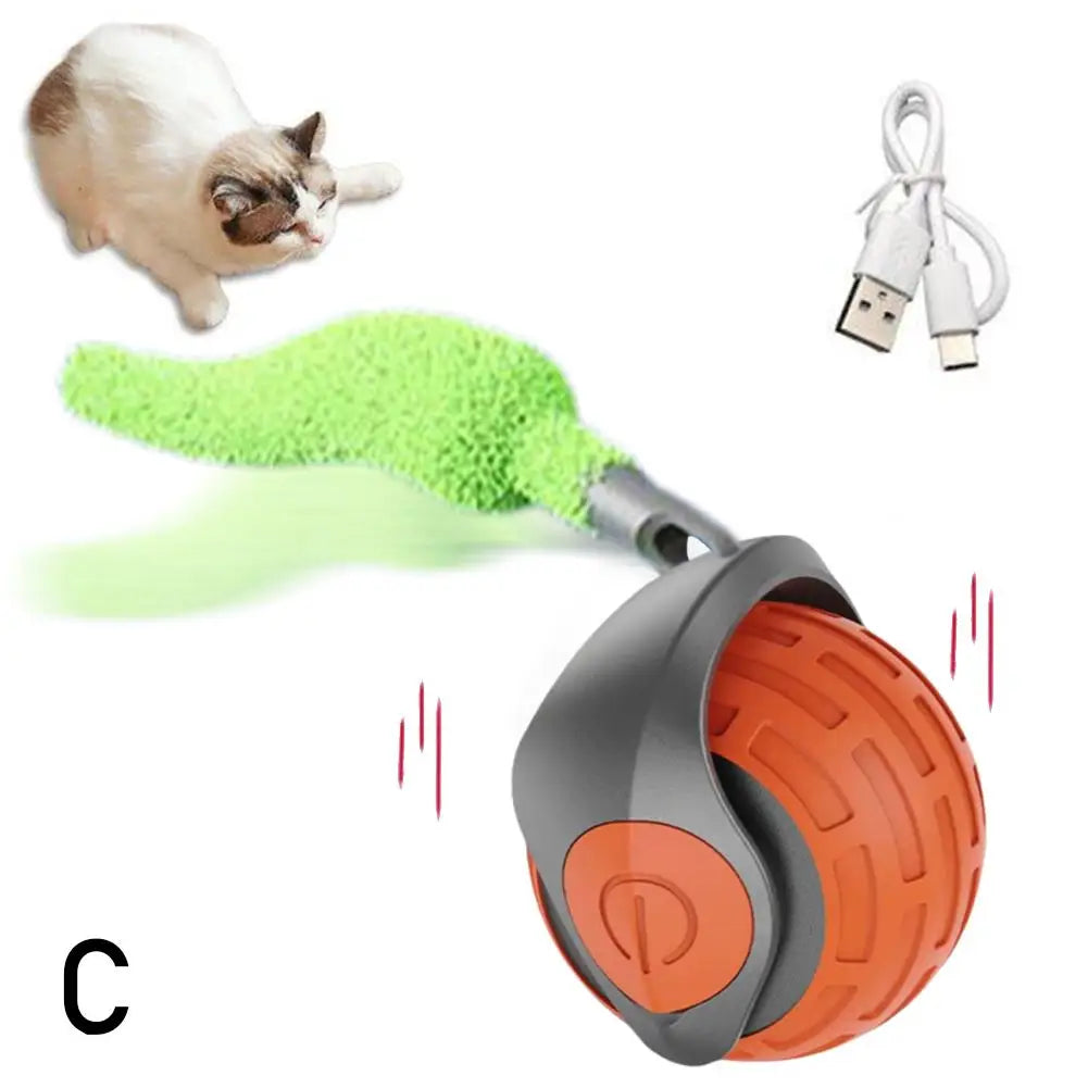 Interactive Cat Toy Ball Rolling Ball Motion Activate Rolling Ball With Touch Control Rechargeable Automatic Moving Ball Fo W4W1