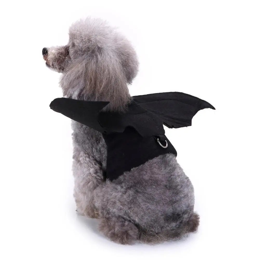 Cool Wings Black Bat Creative Pet Dog Clothes Halloween Transformation Costume Suitable For Festivals And Parties Dog Dress Up
