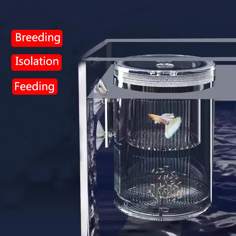 Acrylic Floating Fish Breeding Isolation Box Aquarium Breeder Feeder Fish Tank Hatching Incubator Aquarium Hatchery Accessories