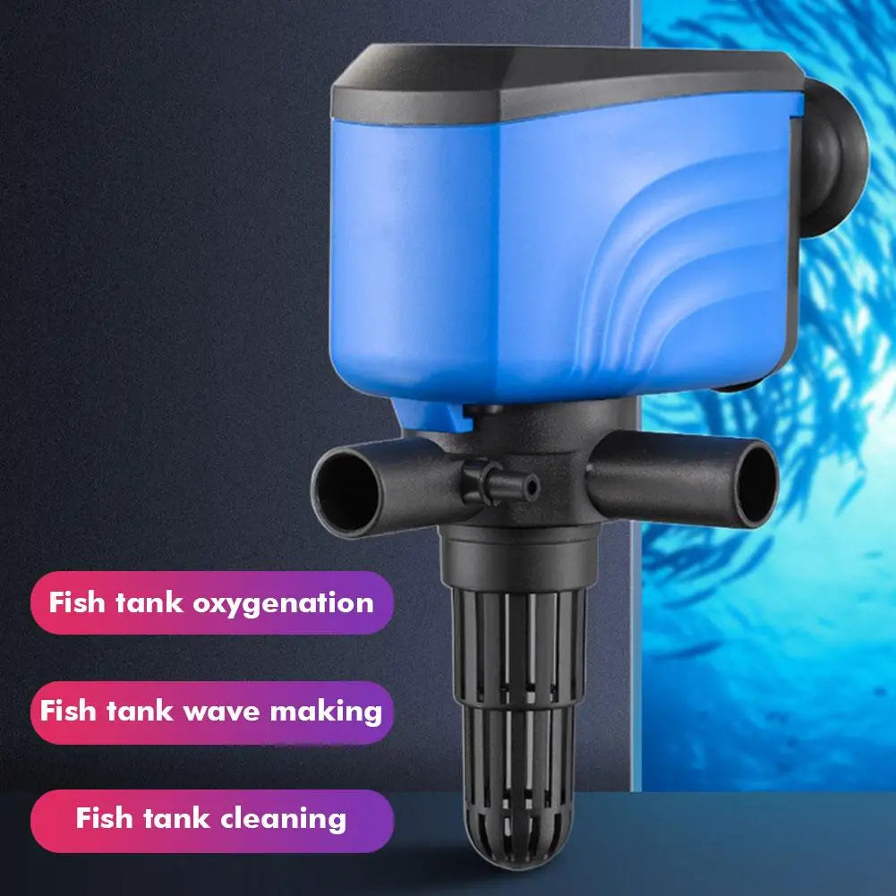 Fish Tank Submersible Pump Silent Oxygenation Filter Seal Water Epoxy Waterproof Circulation Pressure-resistant Three-in-on E1H6
