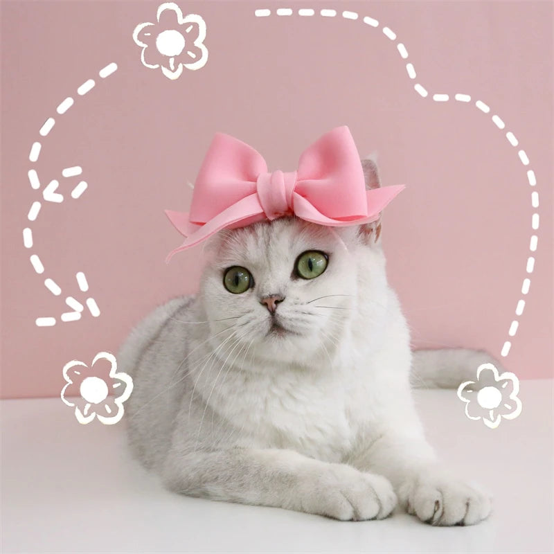 Lovely Bow Tie Hair Hoop for Cats Princess Cat Party Head Wear Pet Gifts Small Medium Dogs Accessories Elastic Cats Pet Products