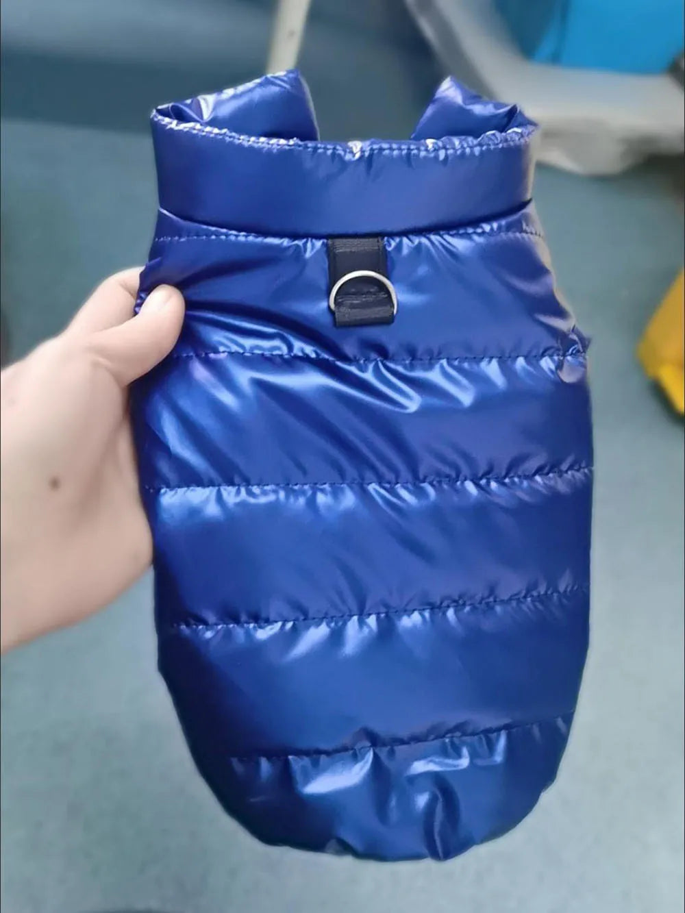 Puppy Pet Dog Clothes Outdoor Windproof Waterproof Leather Dog Coat Winter Warm Padded Jacket for Dogs and Cats in Cold Weather