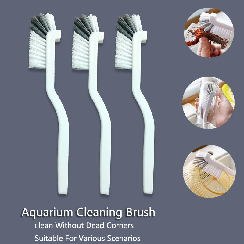 Nylon Brush Aquarium Algae Cleaning Brush Nylon Brush Aquarium Gap Cleaner Fish Tank Stain Cleaning Tools Accessories home