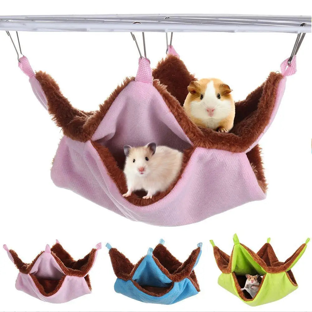 Sugar Hammock Double-layer Design Winter Warm Small Pet Hanging Sleeping Bag Honeybird Comfort Cotton Hand-woven Resting