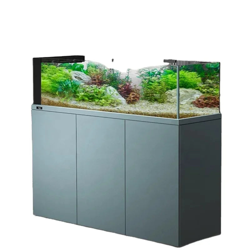 Customized Sizes large and medium fish tank aquariums for marine and freshwater with overflow sump cabinet
