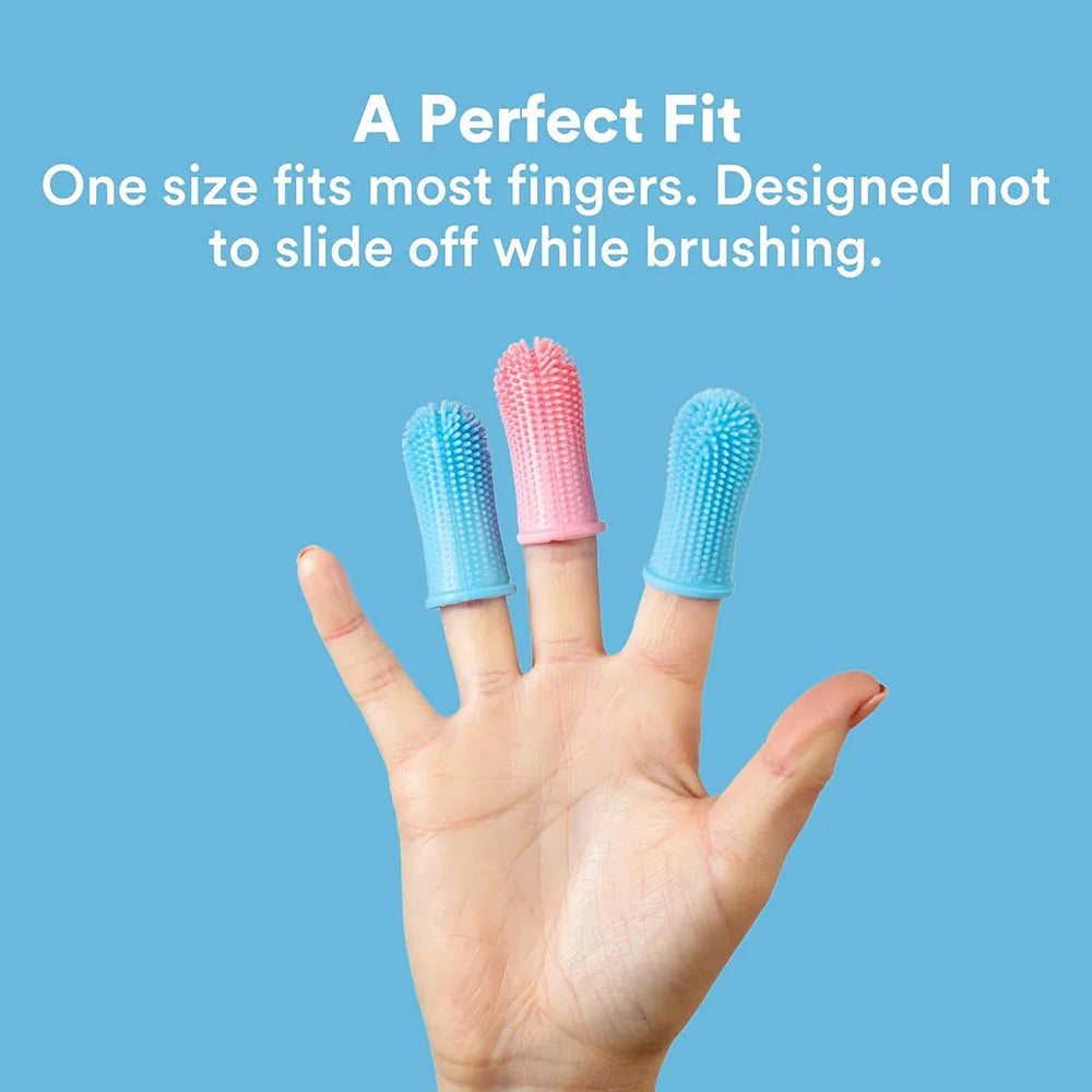 360-degree Dog Finger Toothbrush Extra Soft Pet Toothbrushes Silicone Teeth Cleaning Tools for Cats Puppies Dental Care Supplies