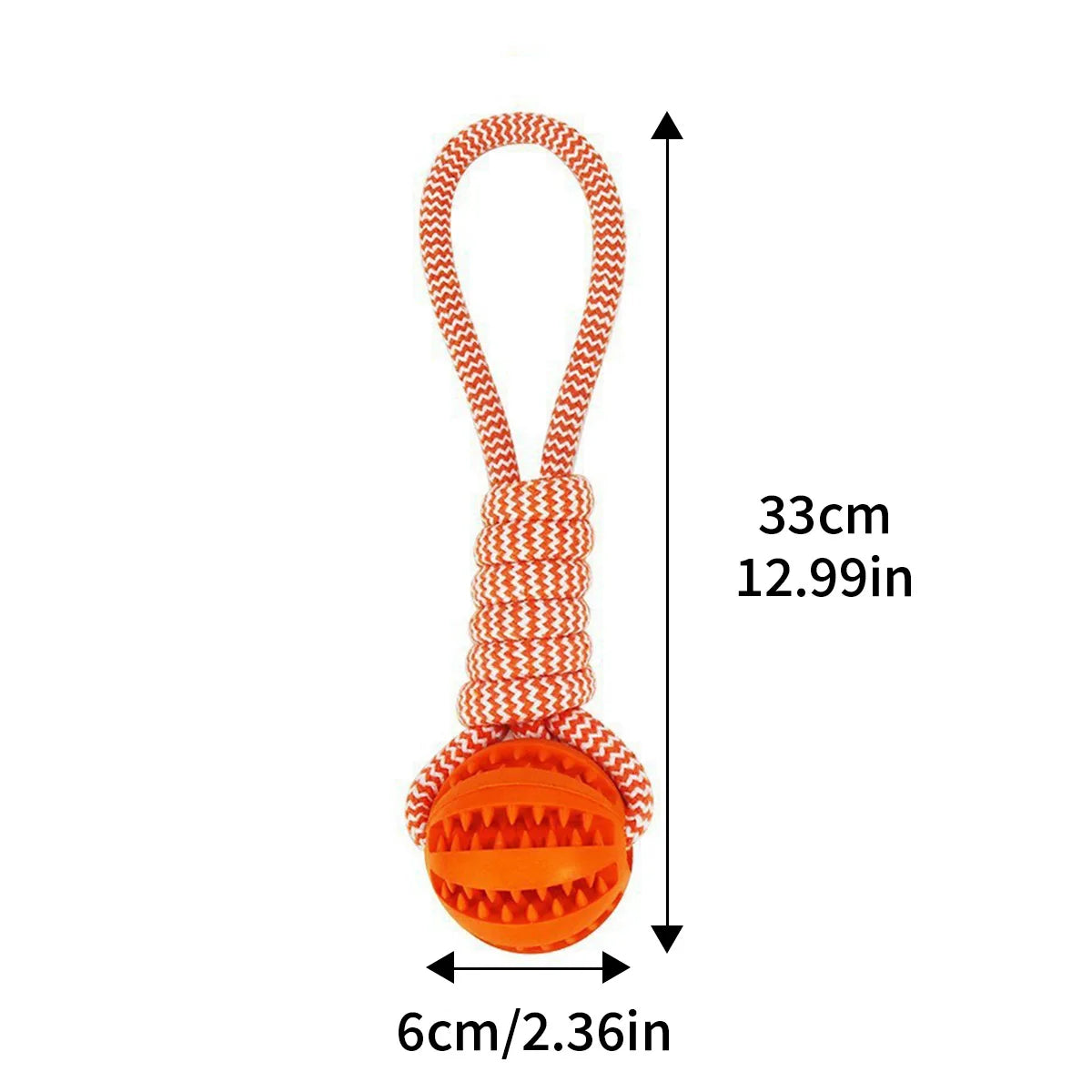 Durable Dog Rope Toys Ball on Rope, Tug of War Dog Toy Interactive Exercise Reward Toy for Medium Small Dogs,Rubber Dog Chew Toy