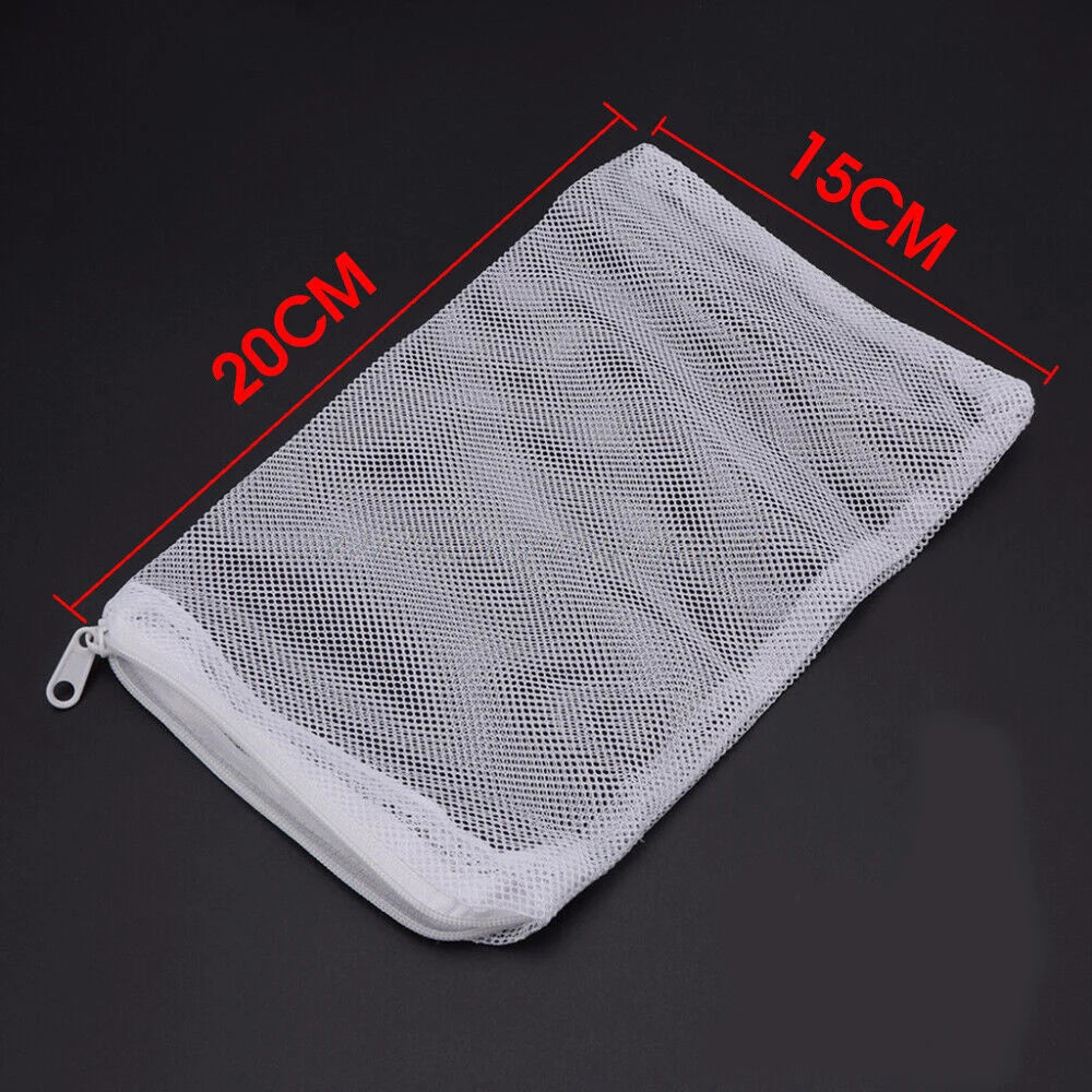 5/10Pcs Aquarium Filter Net Bags Reusable Fine Filter Media Bags With Zipper For Fresh Saltwater Tanks Aquarium Fish Tank Filter
