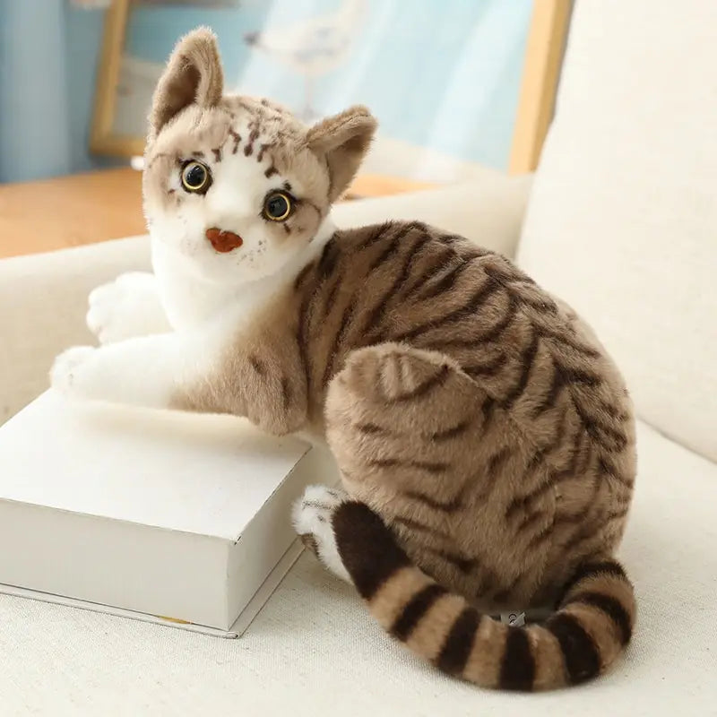 Stuffed Siame Cats Plush Toy 20/25cm Simulation American Shorthair Cute Cat Pet Toys Lifelike Home Decor Birthday Gift