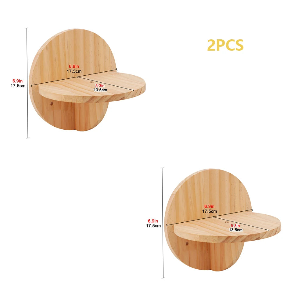 Cat Wooden Furniture Wall Mounted Scratching Posts Hammock Platform Extended Cat Scratching Post for Cat Health and Play indoors