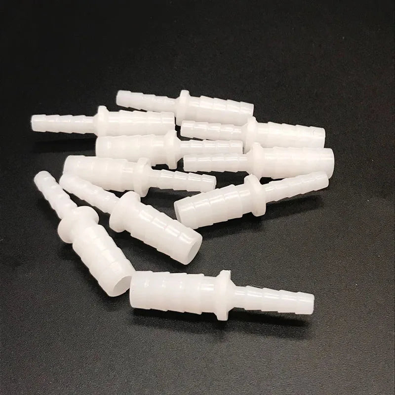 10pcs 8mm Plastic Aquarium Connectors Tee Straight T-shaped 3 Way Connector for Water Air Pump Fish Tank Aquarium Accessories