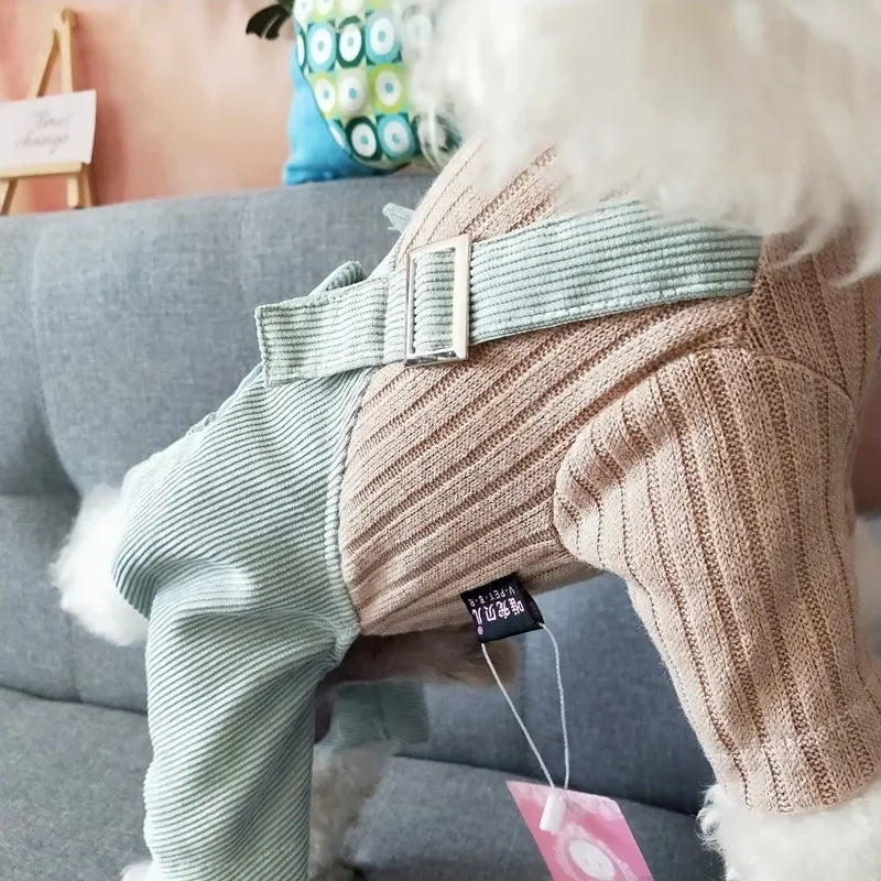 Spring and Autumn New Pet Dog Rompers Small Dog Four-legged Clothes Sweater Pet Puppy Fluffy Skirt Cute Jumpsuit for Dogs