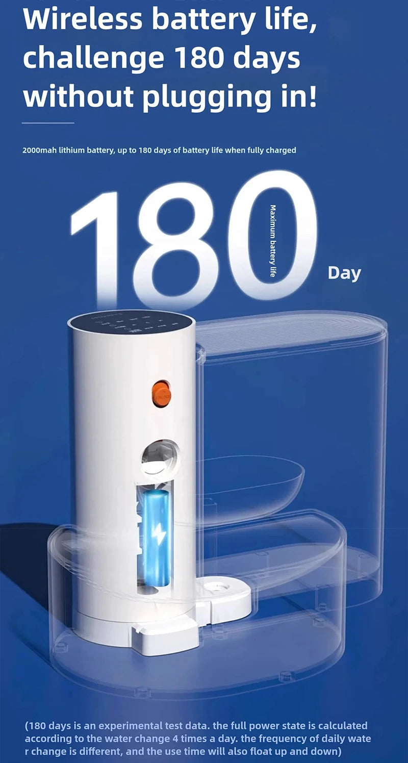 Dispenser cat water fountain Moving water unplugged Automatic water feeder pet dog drinker pet feeder cat fountain