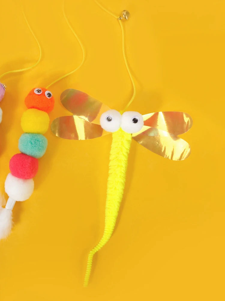 1PC Cat Hanging Cat Toy Hanging Door Elastic Rope Cat Stick Feather Pet Supplies For Cats And Dogs