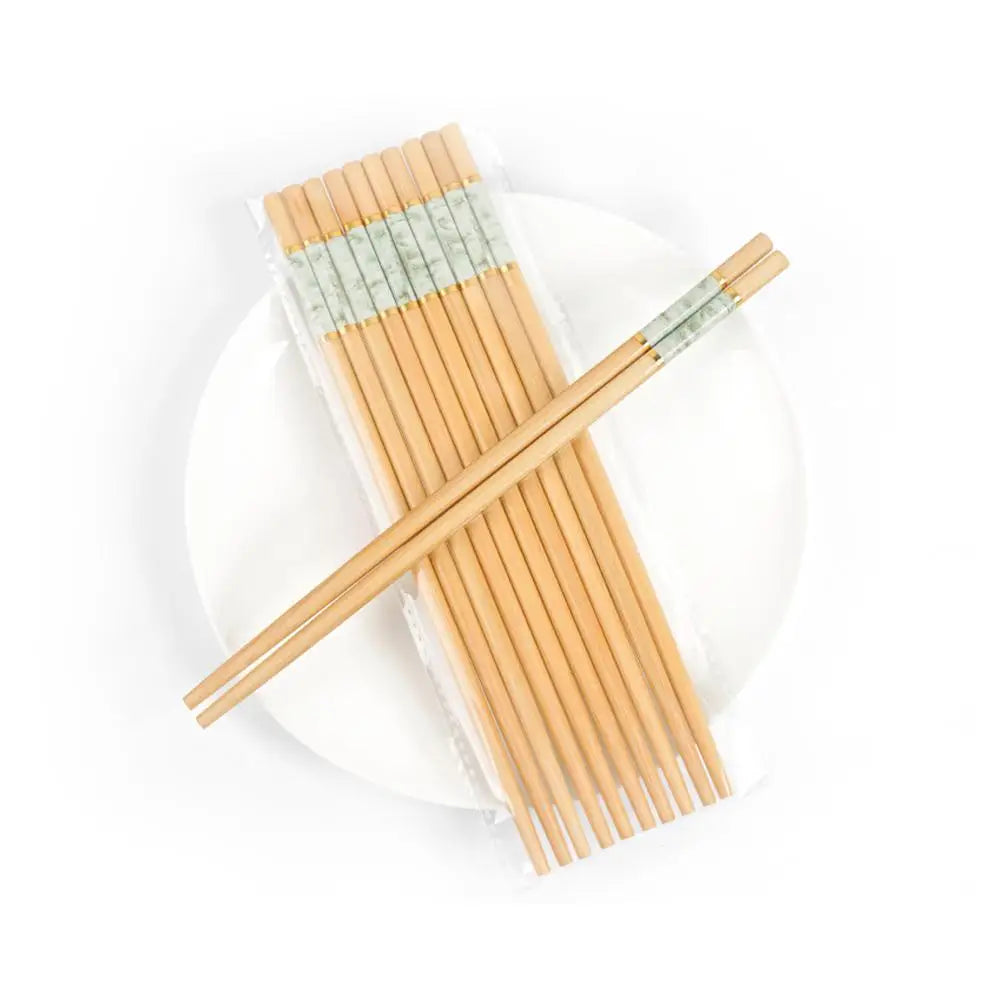 Green And Healthy Natural Bamboo Chopsticks 5 Pairs New Home Use Mildew-proof And High Temperature Resistant Environmentally