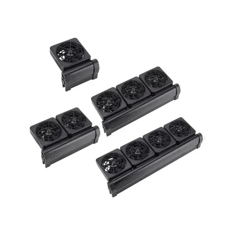 Aquarium Fish Tank Cooling Fan System Chiller Control Reduce Water Temperature 1/2/3/4 Fan Set Cooler Aquarium cooling fans