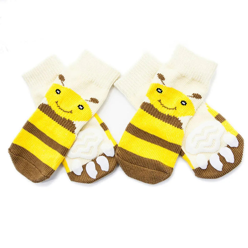 Premium Anti-Slip Dog Socks 4pcs Indoor Dog Socks Prevents Licking Slipping Great for Dog Paw Protection for Medium Large Dogs