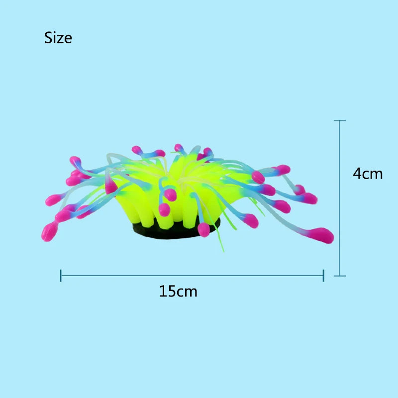 Artificial Underwater SiliconeCoral Aquarium Fish Tank Simulation Decoration Aquarium Backgrounds Plants Water Flower Beautiful