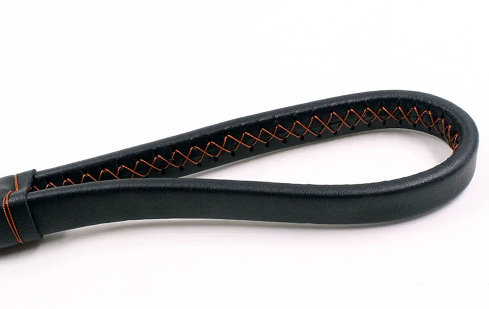 No Pull Leather Dog Leash Durable Cowhide Braided Dog Leash Buffer Spring Design for Training Walking Large and Medium Dogs Pets