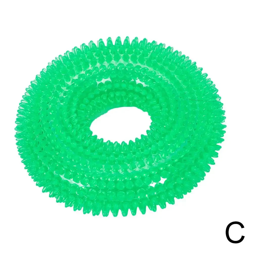 Pet Teething Sound Toy TPR Bite-resistant Raised Texture Teeth Design Spherical Safe Harmless Health Promotes Cleans Oral H0F7