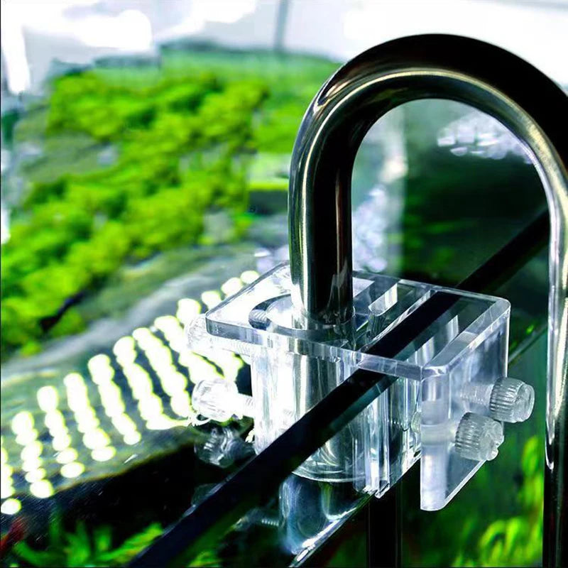 Transparent Acrylic Aquarium Bracket Holder for Scissor Tweezers Shovel Kit Water Tubes Fixed Clip Aquarium Maintenance Tools