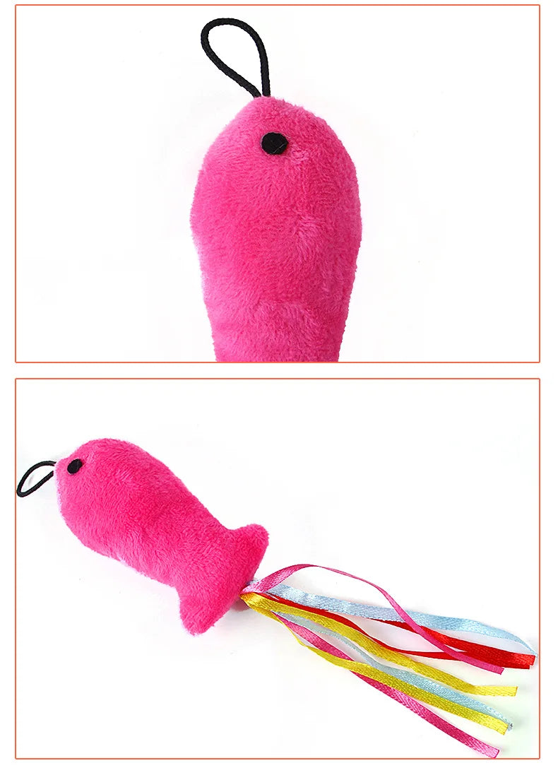 New Pet Cat Toy Small Fish Replacement Head Funny Cat Stick Cat Plush Toy Fishing Rod Replacement Head