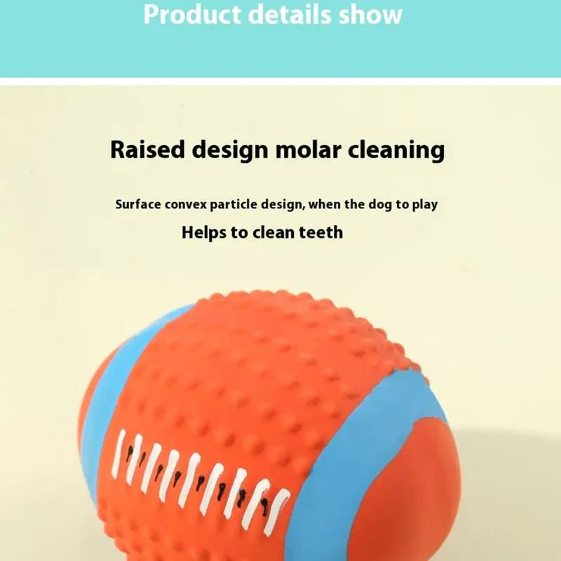 Squeaky Dog Ball Toys Tough Ball Pet Toys For Large Breed Interactive Big Dogs Chew Ball For Teething Cleaning  Dog Sound Toys