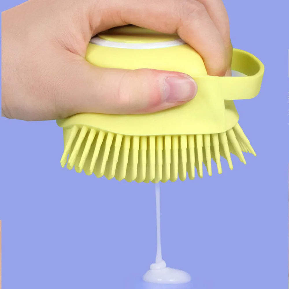 Pet Bath Brush Comfortable Super Soft Silicone Shampoo Massager Brush Comb for Dogs Cats Bathroom Dog Bath Brush Massage Gloves