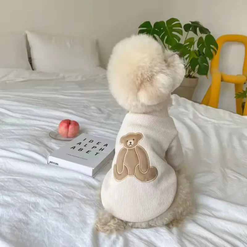 2023 New Spring Summer Pet Clothes Bear Pattern Sweater And Comfortable Puppy Clothes Teddy Hiromi For Small And Mid Sizes Dogs