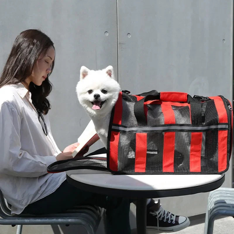 2024 New Pet Cat Carrier Shoulder Bag Portable Carrying Bag Breathable Travel Outdoor Transportin Small Dogs Puppy Pet Supplies