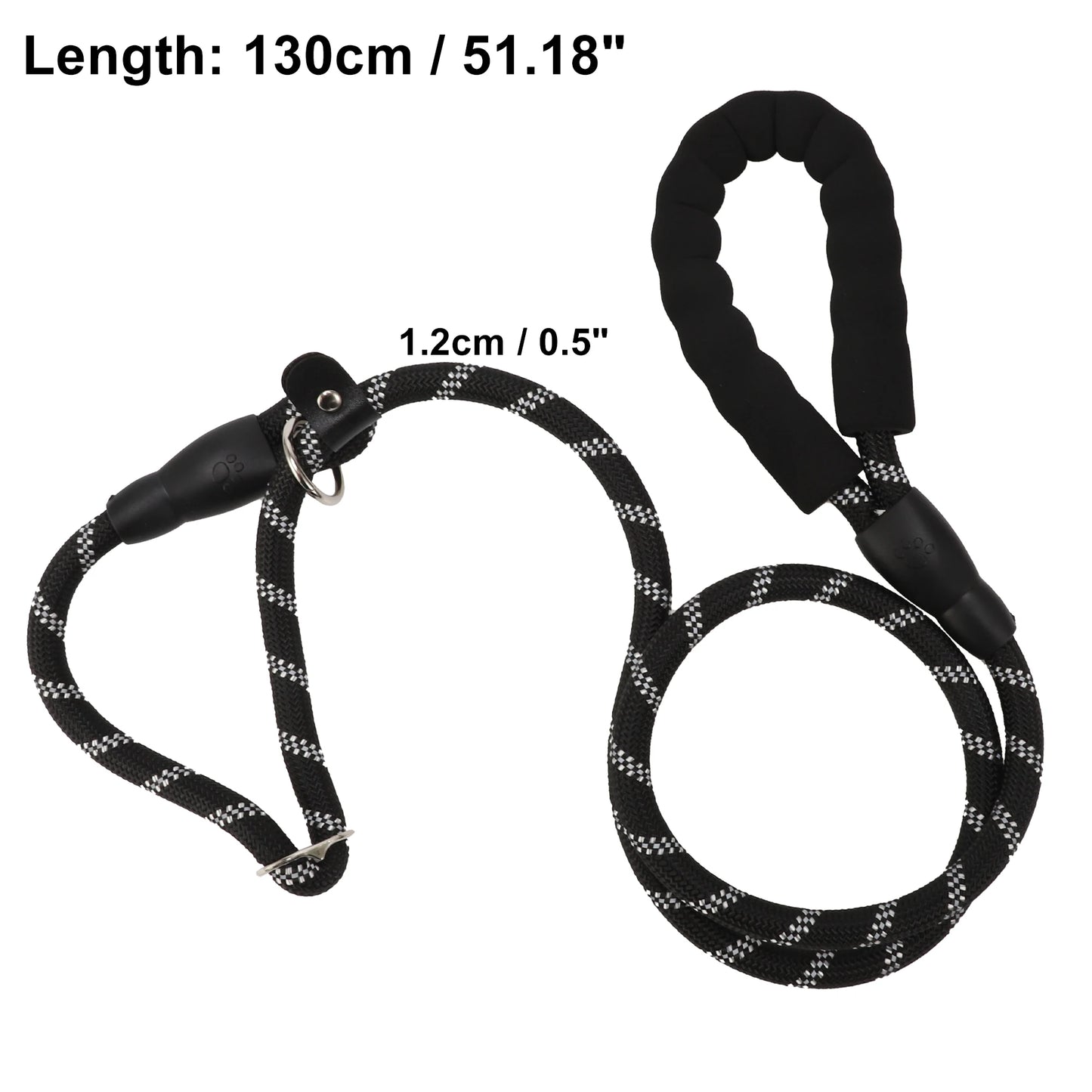 UXCELL Dog Leash Nylon Dog Leash Sponge Handle Reflective Rope for Small Medium Large Dogs Length 130cm 180cm Diameter 1.2cm