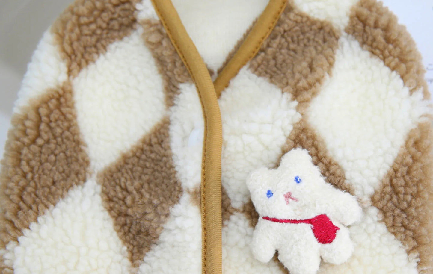 1pc Pet Dog Clothes Soft Warm Fleece Dogs Jumpsuits Plaid Pet Clothing for Small Dogs Puppy Cats Costume Coats