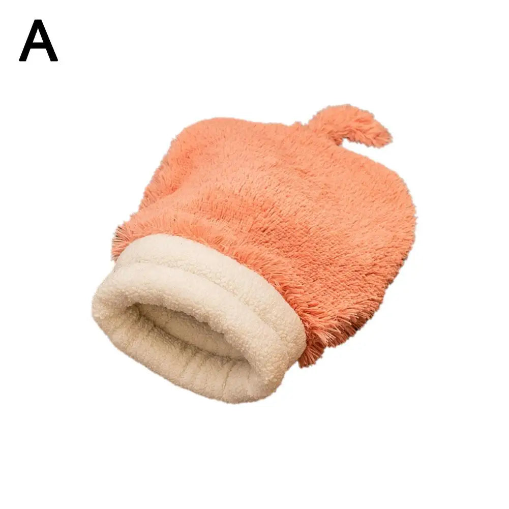 Cozy Plush Cat Bed Winter Warm Sleeping Bag for Cats Small Dogs Soft and Comfortable Kitten Tunnel Nest with Cat Accessorie Z4X0