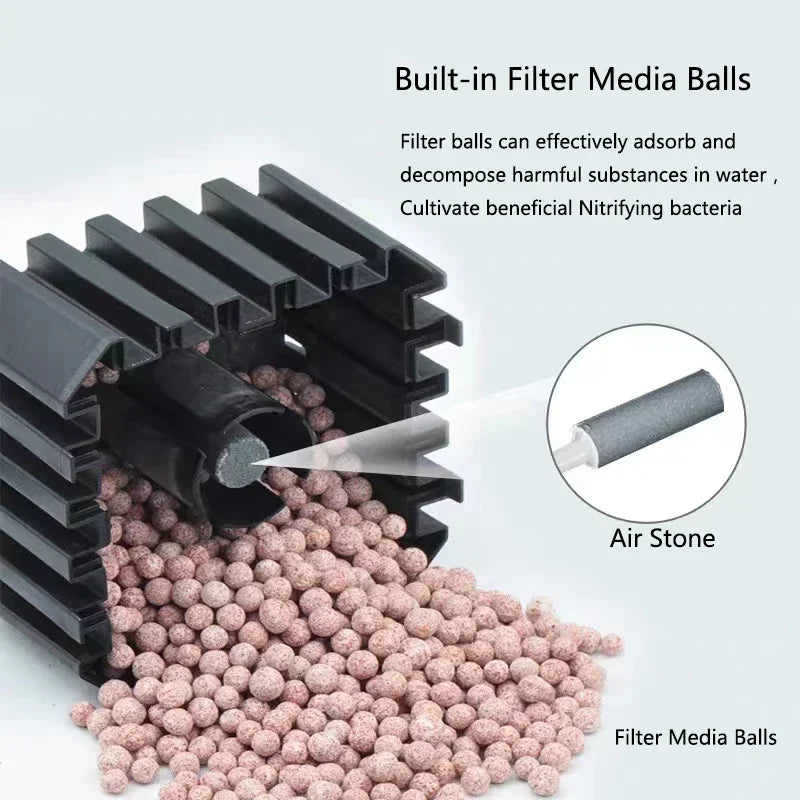 1Pcs Black Aquarium Filter for Aquarium Fish Tank Air Pump Skimmer Biochemical Sponge Filter Aquarium Bio Filters Filtro Aquario