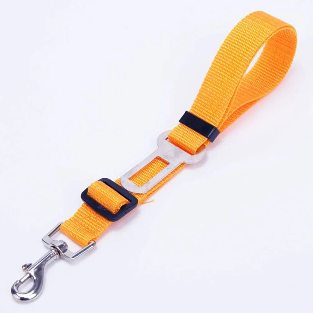 Dog Seat Belt Car Seatbelt Harness for Dogs Adjustable Durable Nylon Reflective Bungee Fabric Tether Car Travel Supplies for Pet