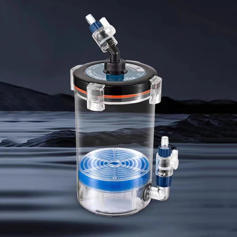 External Aquarium Filter Quiet External Canister with Sponge Bucket No Pump Suitable for Sea/Fresh water Fish Tanks Filtration